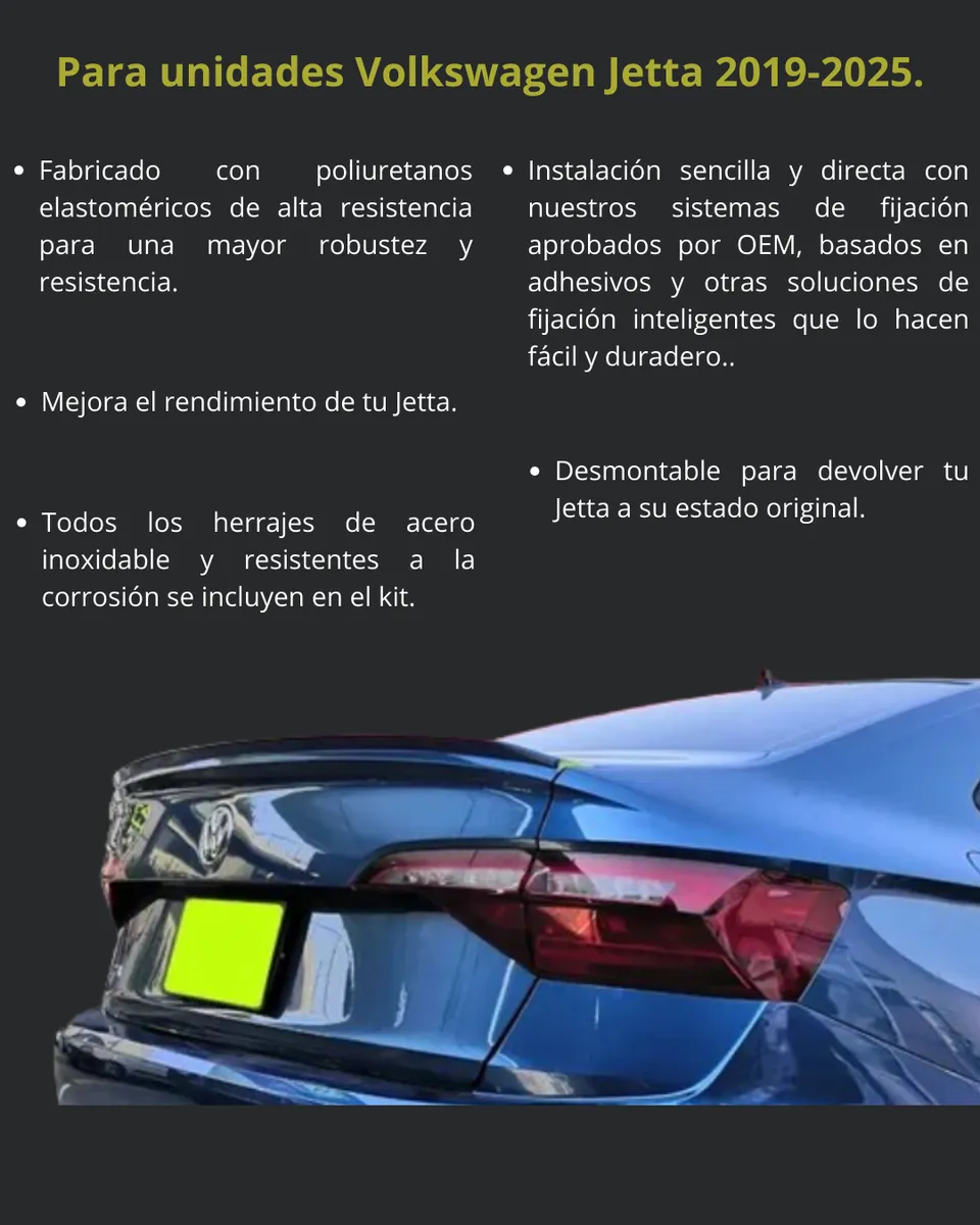 Alerón De Bajo Perfil Para Vw Jetta 2019-2025 - Image 3