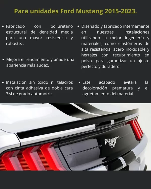 Alerón De Bajo Perfil Para Ford Mustang 2015-2023