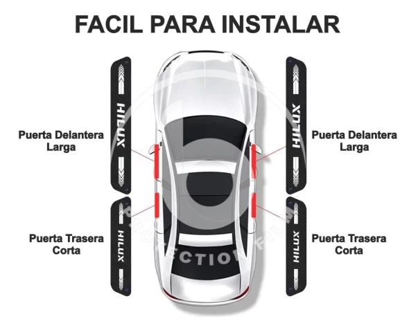 Calcomanías Bl Accesorios Hilux Protección Estribos 4 Unidad