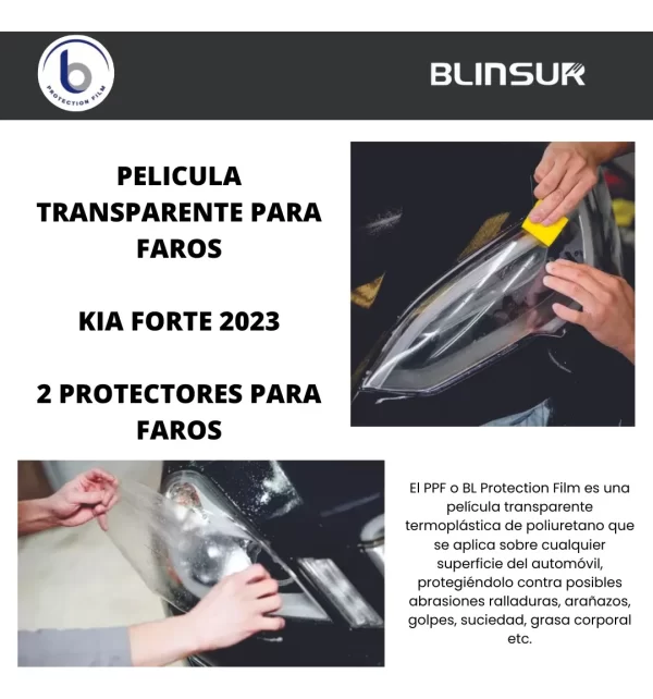 Sticker Protección Ppf Faros Compatible Con Kia Forte 2023