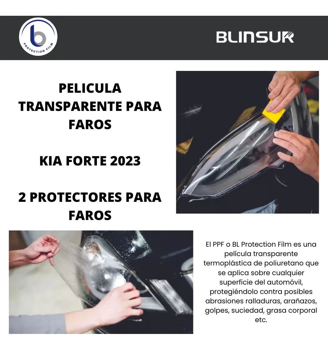 Sticker Protección Ppf Faros Compatible Con Kia Forte 2023 - Image 3