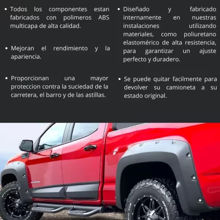Juego Cantoneras Caja Larga Chevrolet Colorado 2021-2022 - Image 3