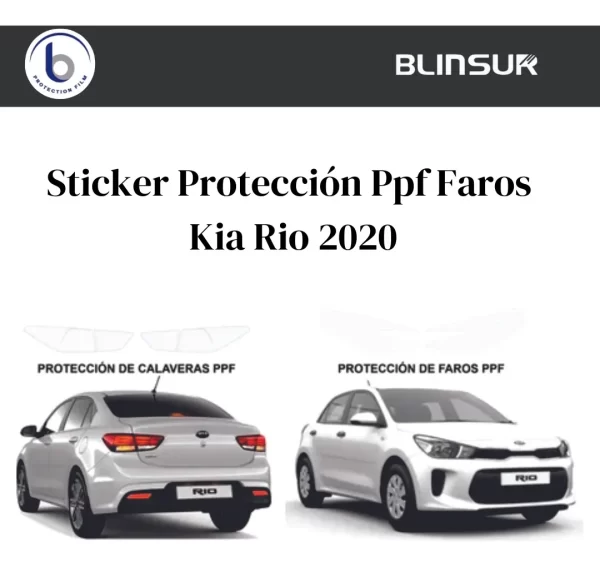 Sticker Protección Ppf Faros Compatible Con Kia Rio 2020