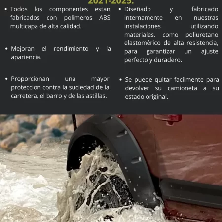 Juego Cantoneras Lisos Ford Bronco Dos Puertas 2021-2025 - Image 3