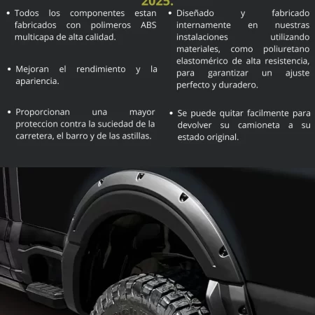 Juego Cantoneras Lisos, Ford Super Duty Caja Chica 2023/2025 - Image 3