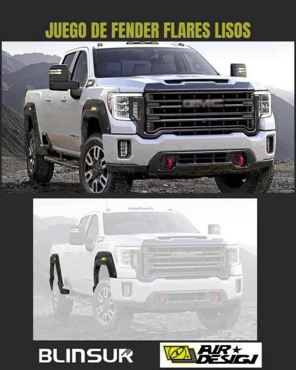 Juego Cantoneras Lisos, Gmc Sierra 1500/2500/3500 2019-2025