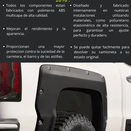 Juego Cantoneras Lisos, Gmc Sierra 1500/2500 2016-2018 - Image 3