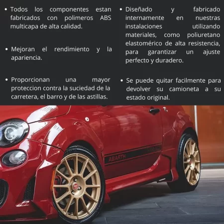 Juego Cantoneras Lisos Para Fiat 500 2012/2019 - Image 3