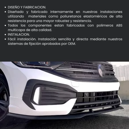 Spoiler Delantero Con Splitter Vw Jetta 2022-2024 - Image 3