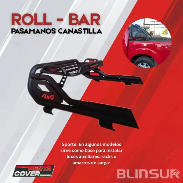 Roll Bar Pasamanos Canastilla Para Toyota Hilux 2016 - 2025