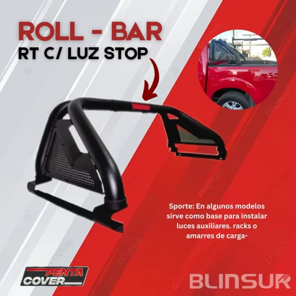 Roll Bar Rt C/ Luz Stop Para Ford Ranger 2023-2025