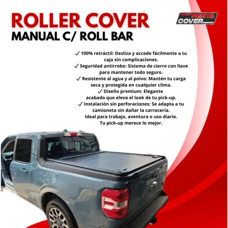 Tapa Cubrebatea Retractil Manual C/ Roll Bar Jac T9 2024-26 - Image 3