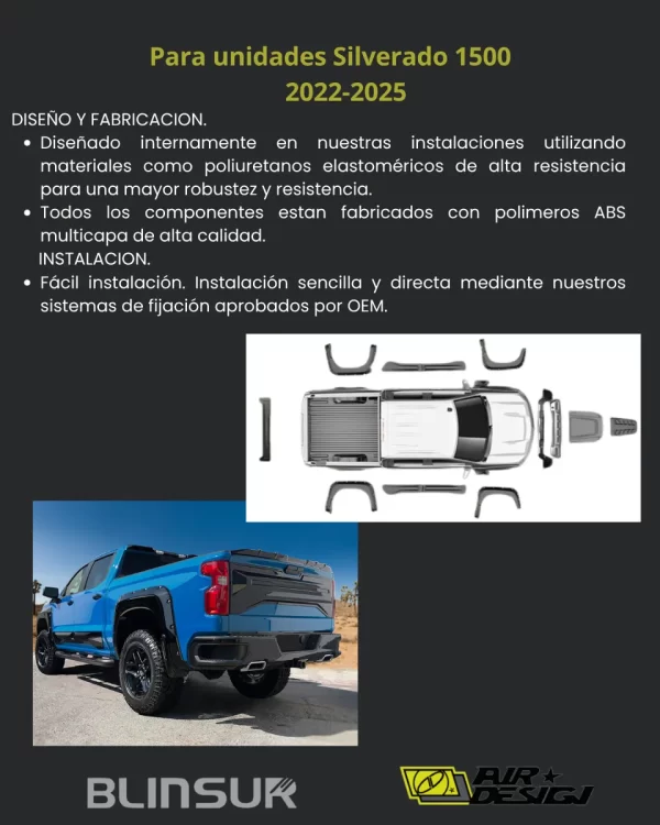 Kit Todoterreno Air Design Chevr Silverado 1500 2022-2025