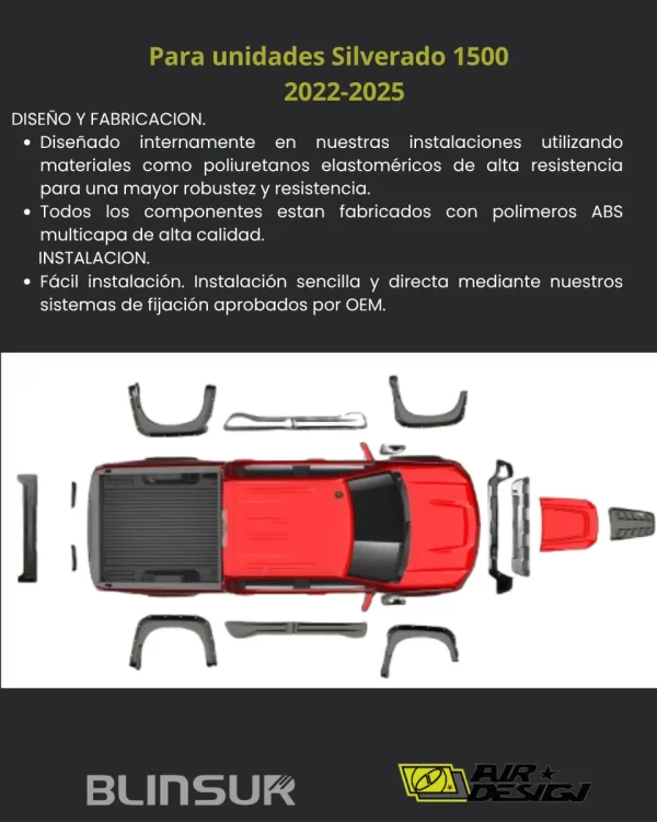 Kit Todoterreno Air Design Chevr Silverado 1500 2022-2025