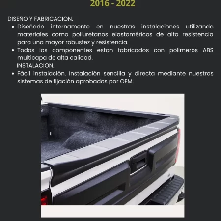 Spoiler Trasero De Tapa Airdesign Chev Colorado 2016 2022 - Image 3