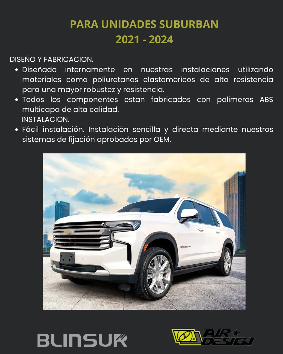 Juego De Cantoneras Chev Suburban Tipo Oe 2021-2024 - Image 3