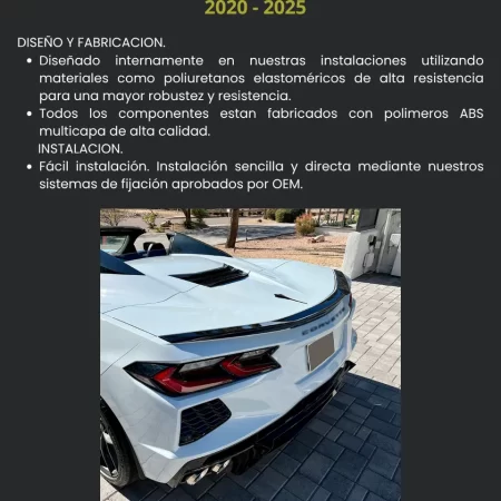 Alerón De Bajo Perfil Para Chevrolet Corvette C8 2020 - 2025 - Image 3