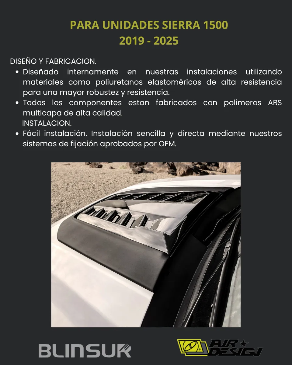 Toma De Aire De Cofre Airdesign Gmc Sierra 1500 2019 2025 - Image 3