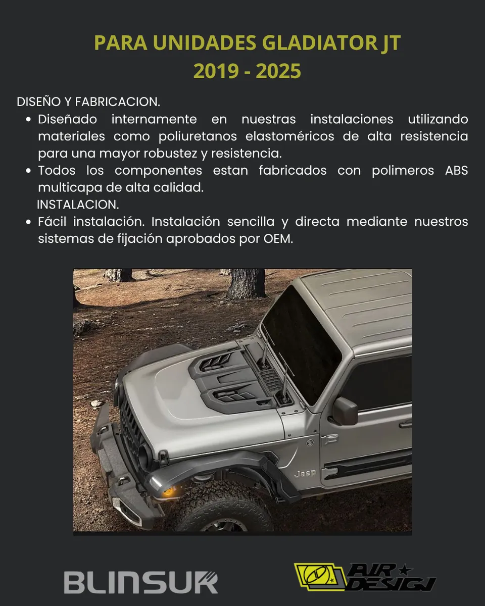 Toma De Aire Para Gladiator Jt 2019 - 2025 Airdesign - Image 3