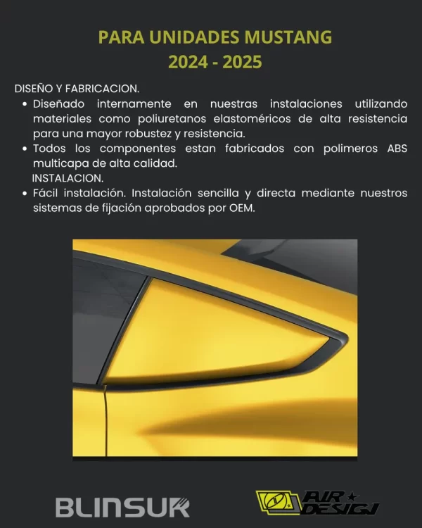 Tomas De Aire Ventanas Laterales Airdesign Mustang 2024-2025