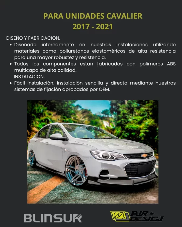 Body Kit Con Alerón Volado Air Design Cavalier 2017 - 2021