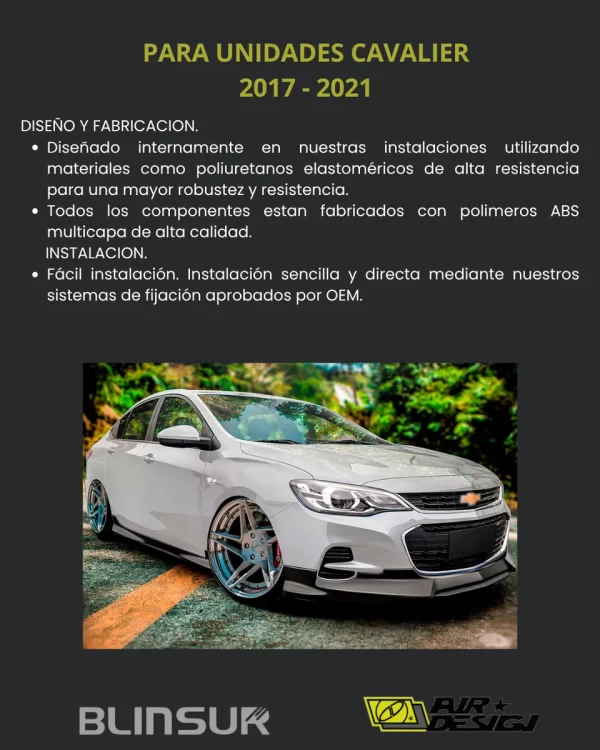 Body Kit Con Alerón De Bajo Perfil Cavalier 2017  2021