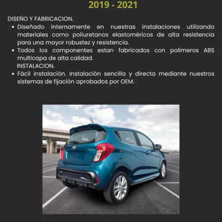 Body Kit Completo Air Design Chevrolet Spark 2019  2021 - Image 3