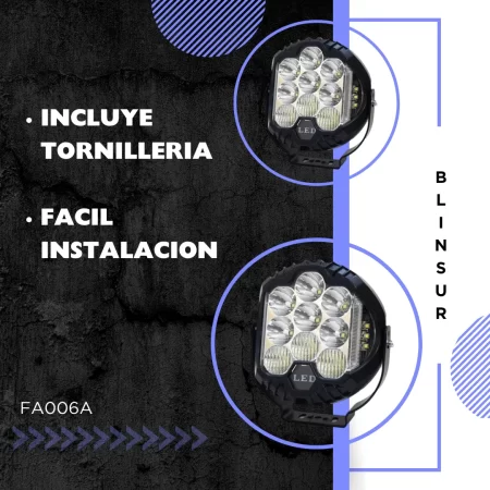 Faro Redondo 7pLG Off Road 21 Leds Blanco C/luz D/dia 12/24v - Image 3