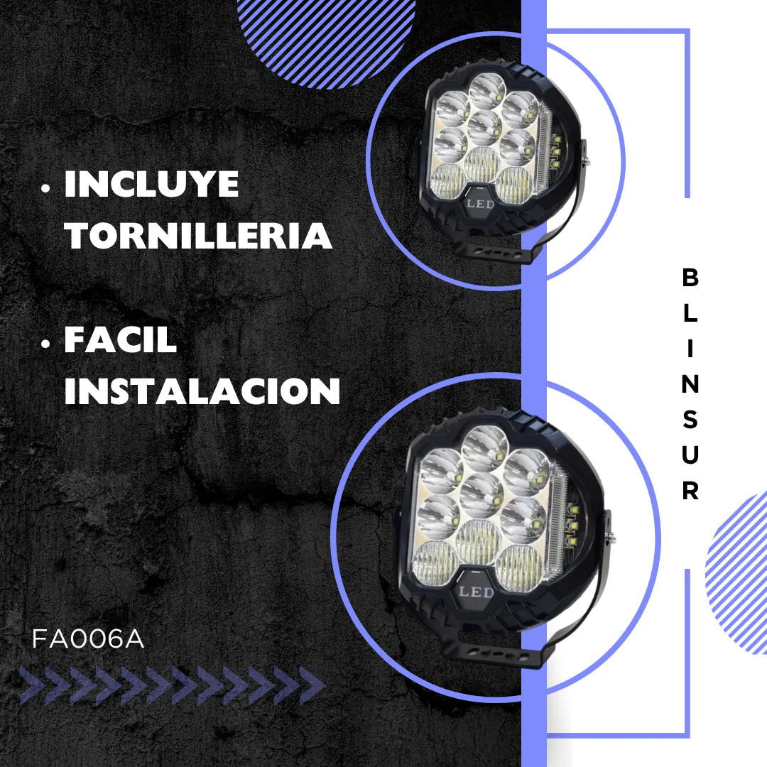 Faro Redondo 7pLG Off Road 21 Leds Blanco C/luz D/dia 12/24v - Image 3