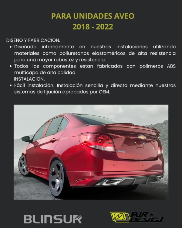 Body Kit Completo Air Design Chevrolet Aveo 2018  2022