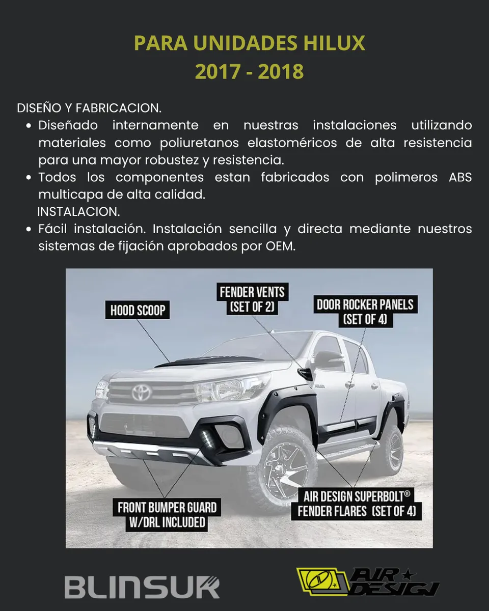 Kit Completo Toyota Hilux 2017 2018 Off Road - Image 3