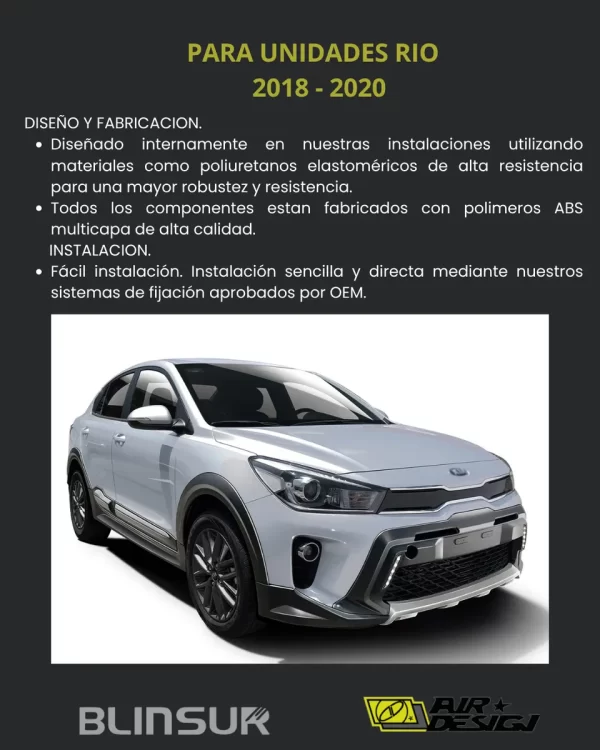 Molduras De Puerta Ancha Airdesign Kia Rio 2018 2020