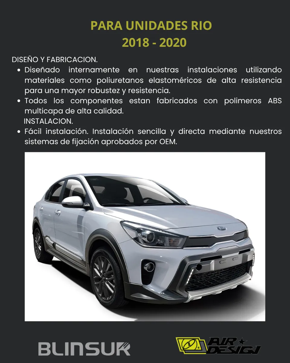 Molduras De Puerta Ancha Airdesign Kia Rio 2018 2020 - Image 3