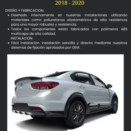 Body Kit Tipo Cross Air Design Kia Rio Sedan 2018  2020 - Image 3