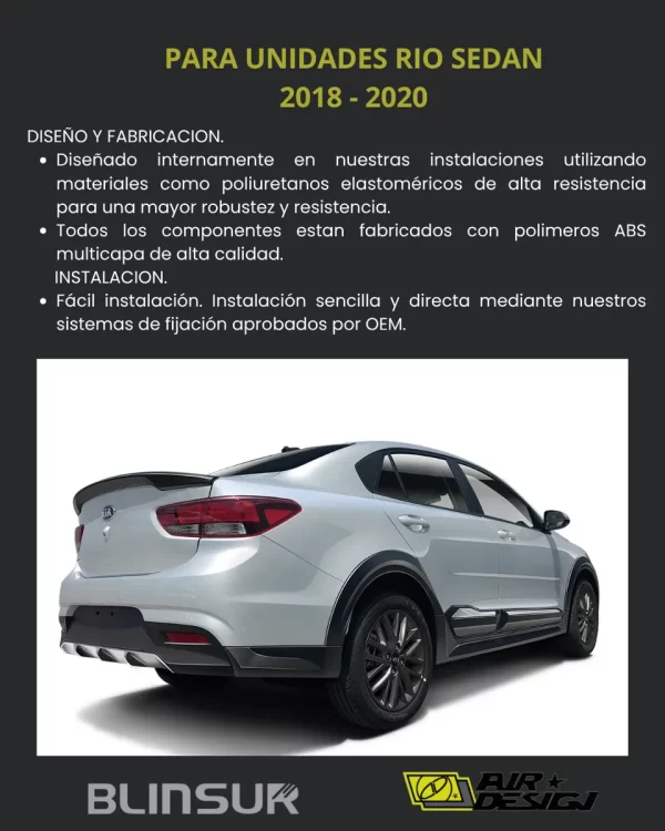 Body Kit Tipo Cross Air Design Kia Rio Sedan 2018  2020