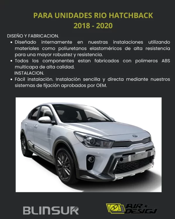 Body Kit Tipo Cross Air Design Kia Rio Hatchback 2018 - 2020
