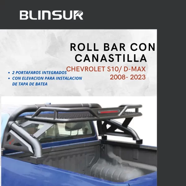 Roll Bar Con Canastilla Y Luz Stop S10/d-max 2008 - 2023