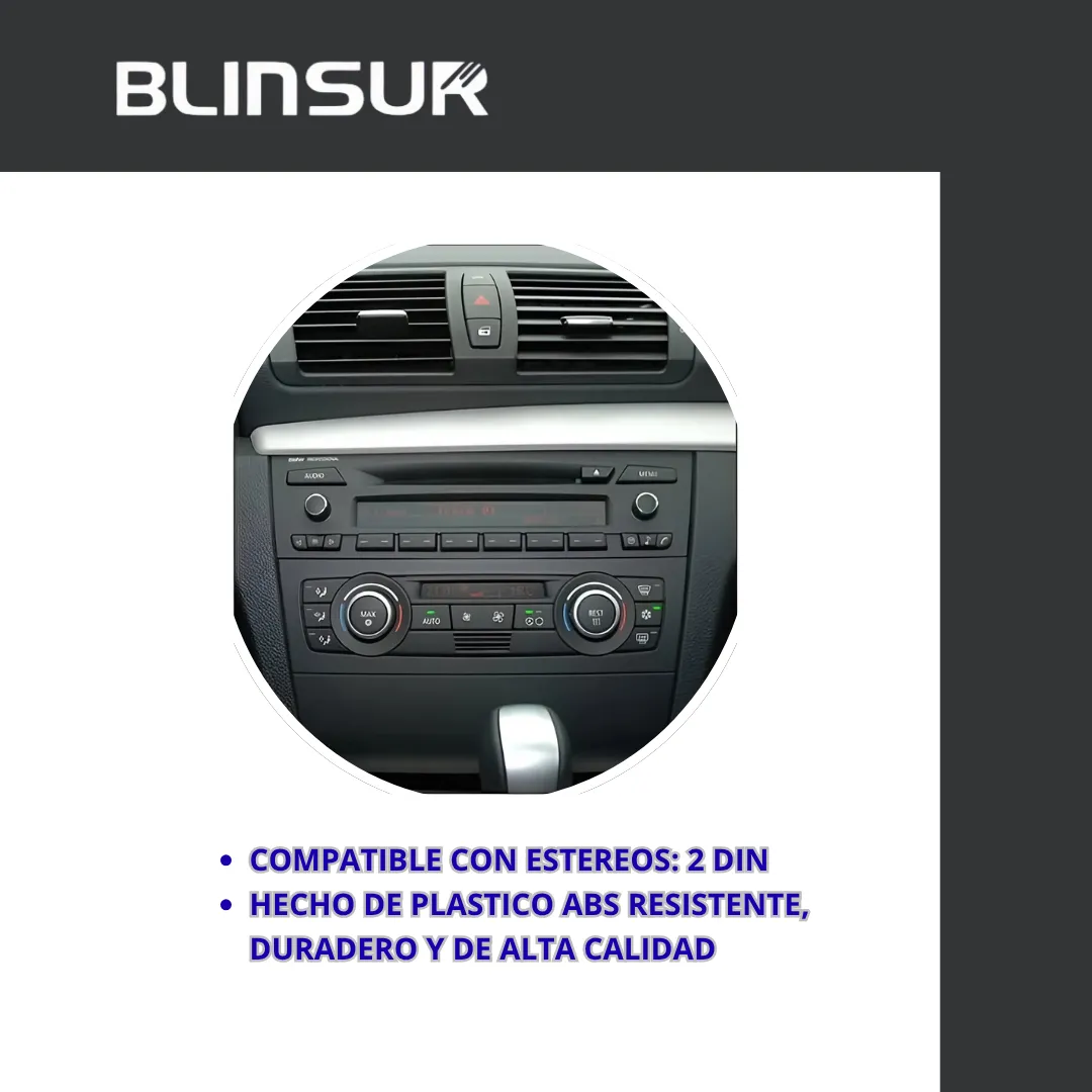Frente Para Estereo 2 Din Bmw Serie 1 2007 2013 - Image 3