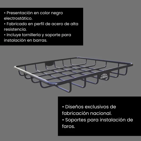 Canastilla Porta-equipaje Bronco Universal 101 X 101 Cm