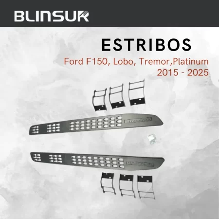 Estribos Negros F-150 Lobo Thermor Platinium 2015 2025 - Image 3