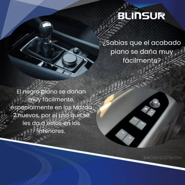 Calcomanía Kit Sticker Bl Para Mazda 2 Negro Piano 2018-2021