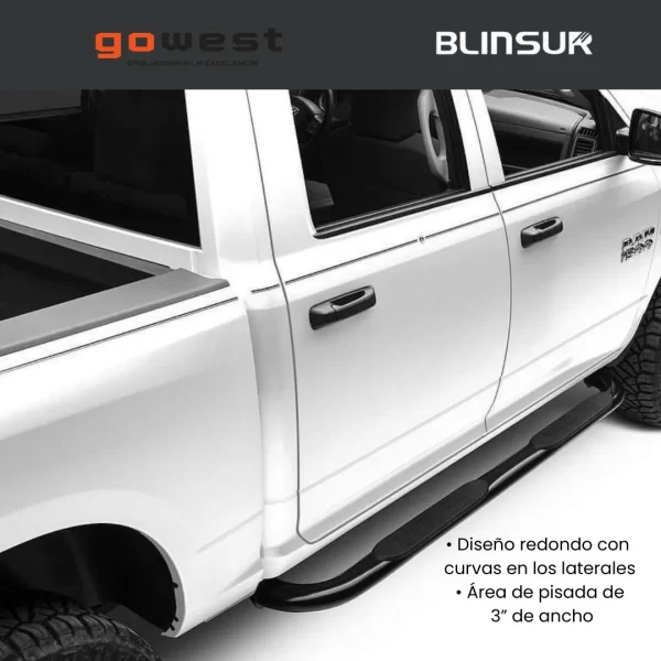 Estribos Redondos Ford Super Duty 1999 - 2016 Dob Cab Negros