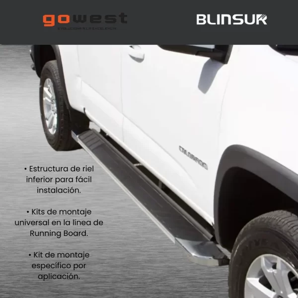 Estribos Regal Negros Ford F-150 Doble Cabina 2017 - 2022 +