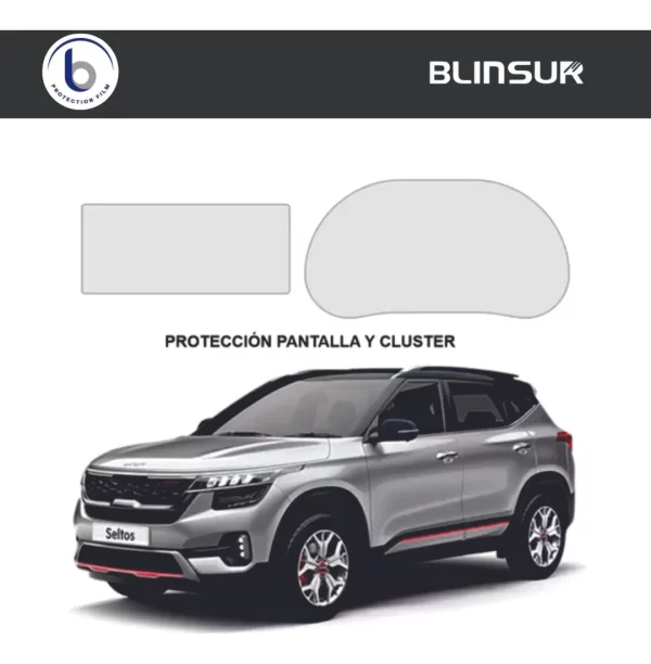 Sticker Pantalla Y Clúster Compatible Con Kia Seltos 2023
