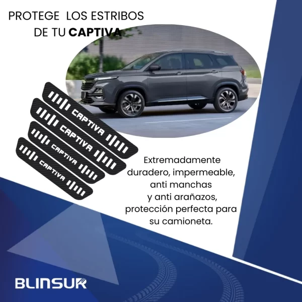 Protección De Estribos 4 Puertas Genérico Captiva