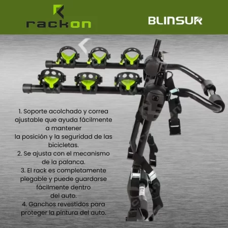 Rack Portabicicletas De Cajuela R5 Rack On 3 Bicis - Image 3
