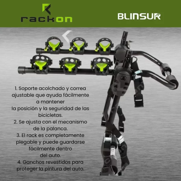 Rack Portabicicletas De Cajuela R5 Rack On 3 Bicis