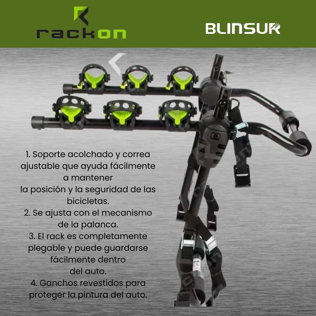 Rack Portabicicletas De Cajuela R5 Rack On 3 Bicis - Image 3