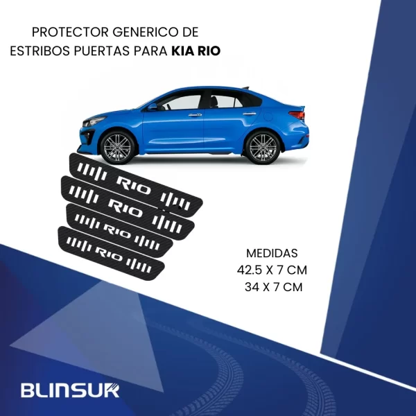 Cinta Protectora Bl Embellecedora De Estribos Para Kia Rio