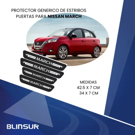 Sticker Protección De Estribos Puertas Nissan March - Image 3